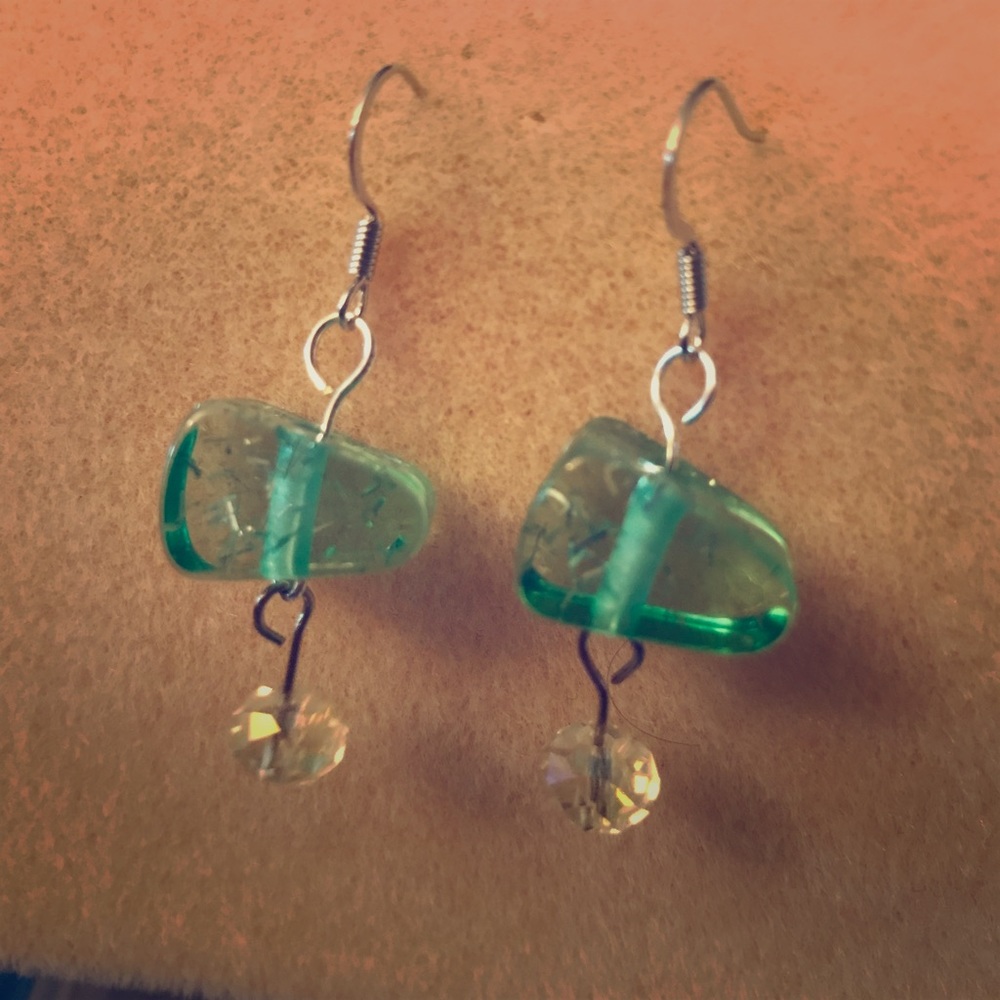 Cute turquoise retro earrings